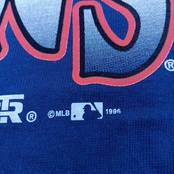 Vintage 1996 Garan Cleveland Indians Jersey T Shirt Men's Large Chief Wahoo MLB - Picture 2 of 5